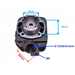 cylinder z tłokiem kpl Skutery 2T 50cc (HONDA DIO DAELIM 50)