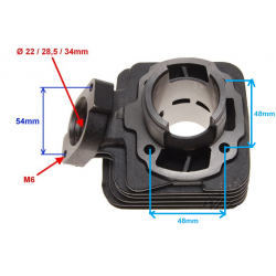 cylinder z tłokiem kpl Skutery 2T 50cc (Peugeot Buxy, Speedfight)