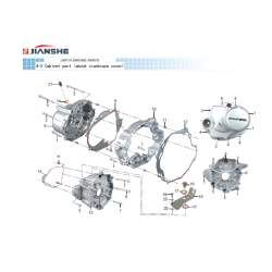 pokrywa silnika prawa BS250S-5 Jianshe