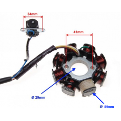 STATOR ISKROWNIK 8 CEWEK 125cc 4T